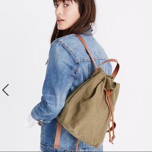 Madewell Canvas Leather Strap Backpack